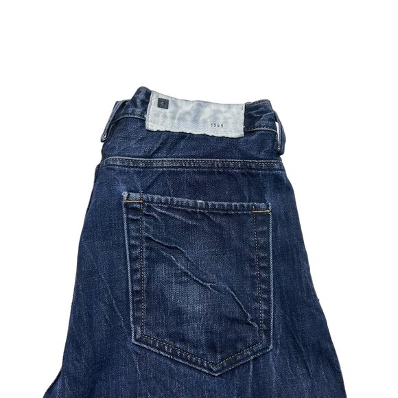 Gap 1969 Jeans Mens 32 X 28 Morrison Straight Leg Button Fly Dark Wash Denim - Picture 6 of 12